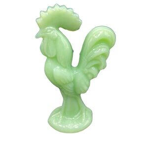 Vintage Jadeite Depression Glass Rooster Chicken